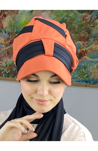 Orange Ready to wear Turban 49BST060322-01