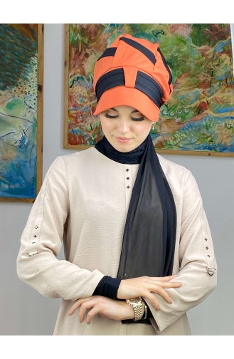 Orange Ready to wear Turban 49BST060322-01