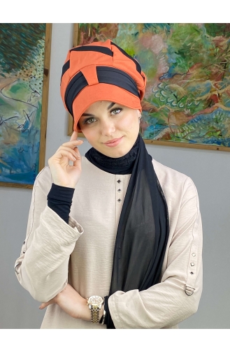 Orange Ready to wear Turban 49BST060322-01