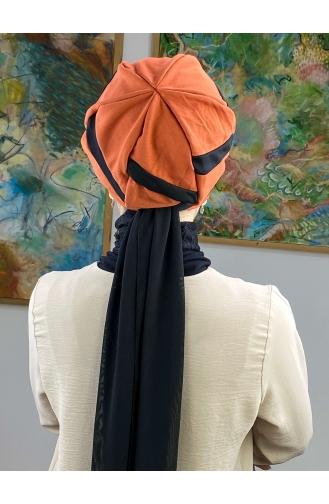 Orange Ready to wear Turban 49BST060322-01