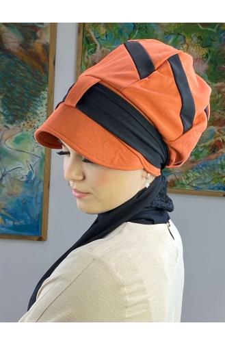 Orange Ready to Wear Turban 49BST060322-01