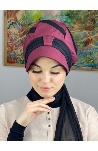 Black Ready to Wear Turban 49BST060322-02