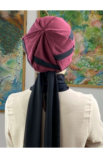 Black Ready to Wear Turban 49BST060322-02