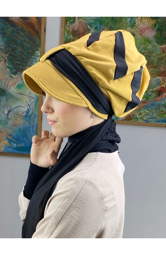 Mustard Ready to wear Turban 49BST060322-03