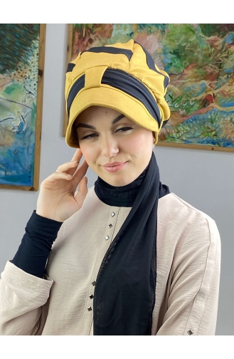 Mustard Ready to Wear Turban 49BST060322-03
