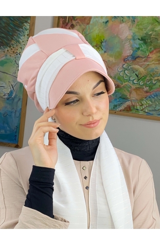 Weiß Praktischer Turban 43BST060322-01