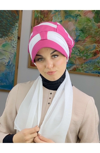 Weiß Praktischer Turban 43BST060322-02
