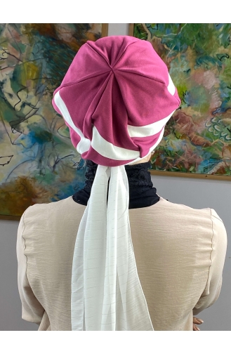 Weiß Praktischer Turban 43BST060322-02