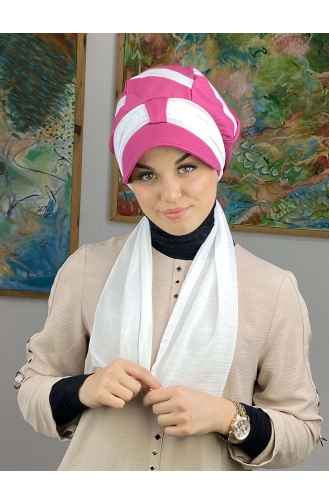 Weiß Praktischer Turban 43BST060322-02