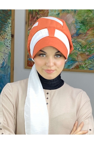 Orange Praktischer Turban 43BST060322-03