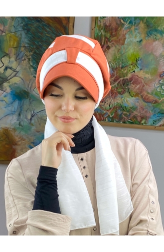 Orange Praktischer Turban 43BST060322-03