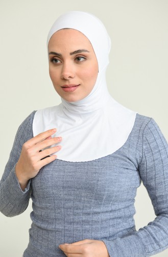 Sefamerve Hijab Bonnet 02 White 02