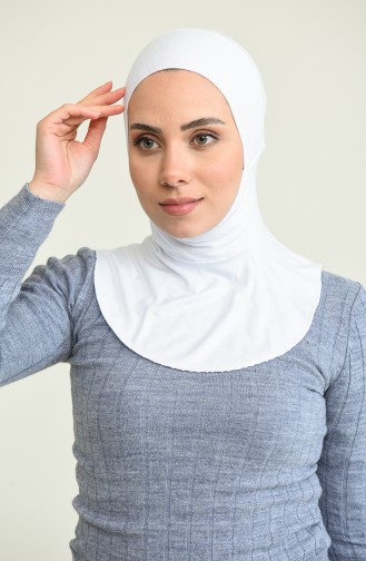 Sefamerve Hijab Bonnet 02 White 02