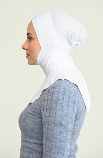 Sefamerve Hijab Bonnet 02 White 02