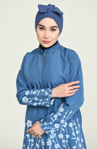 Indigo Modest Swimwear 2893.İndigo