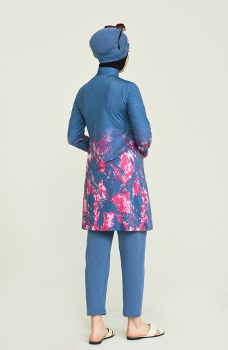 Indigo Swimsuit Hijab 2912.İndigo