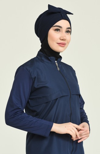 Maillot de Bain Hijab Bleu Marine 2895.Lacivert