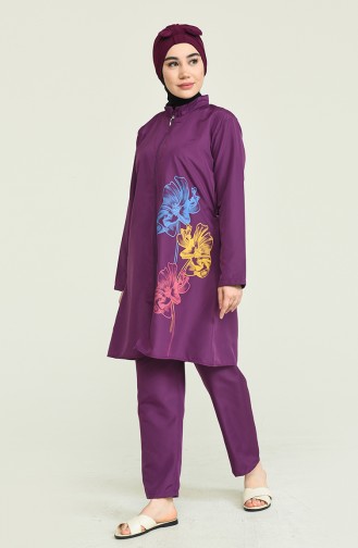 Purple Swimsuit Hijab 2888.Mor