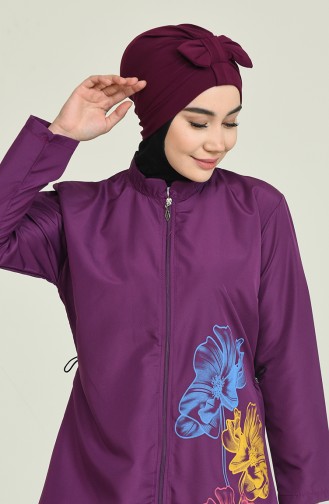 Lila Hijab Badeanzug 2888.Mor