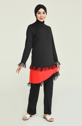 Rot Hijab Badeanzug 02157-01
