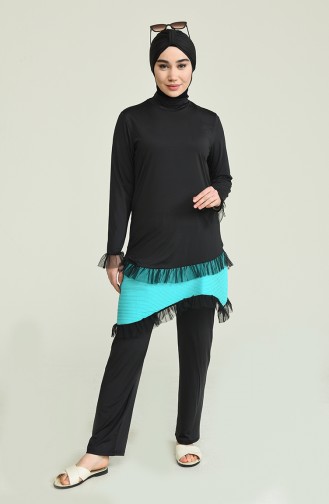 Turquoise Swimsuit Hijab 02157-02