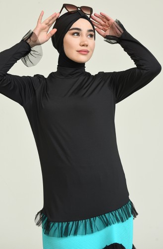 Türkis Hijab Badeanzug 02157-02
