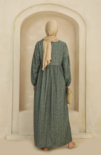 Green Almond Hijab Dress 0815-01