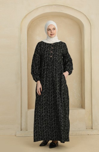 Black Hijab Dress 0815-02