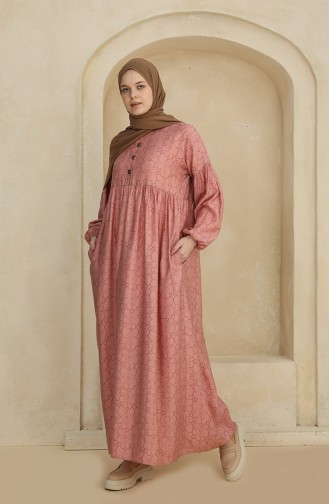 Dusty Rose Hijab Dress 0815-03