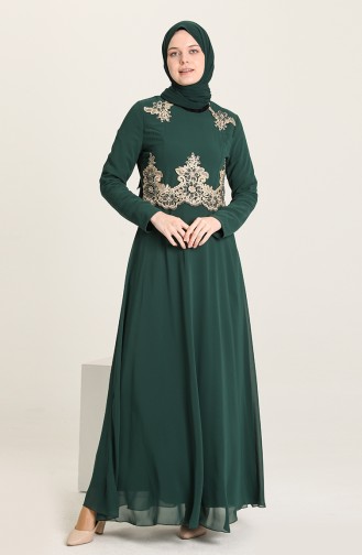 Smaragdgrün Hijab-Abendkleider 11909