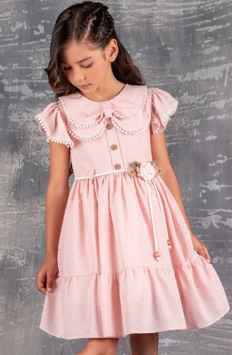 Pink Children`s Dress 2089YY-01