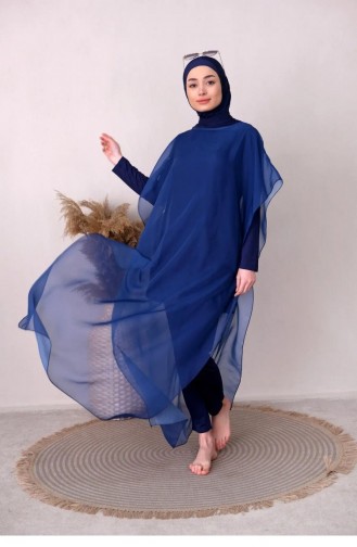 Kaftan-Kimono-Pareo P2201-Dunkel Blau 2482