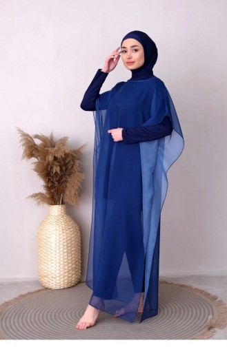 Kaftan-Kimono-Pareo P2201-Dunkel Blau 2482