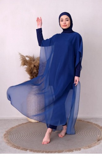 Kaftan-Kimono-Pareo P2201-Dunkel Blau 2482