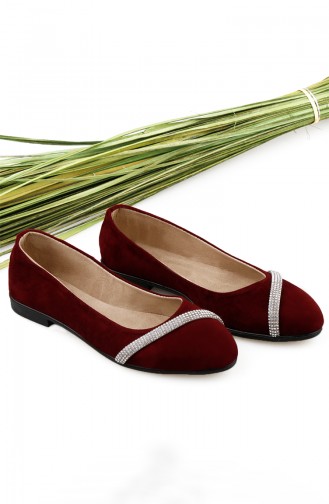 Claret Red House Shoes 0197-02