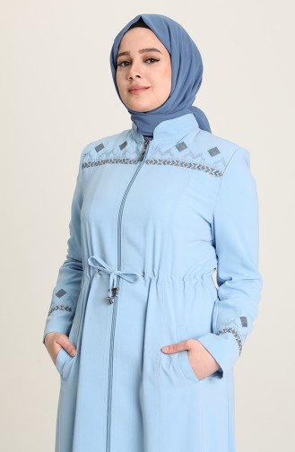 Ice Blue Abaya 3429-01