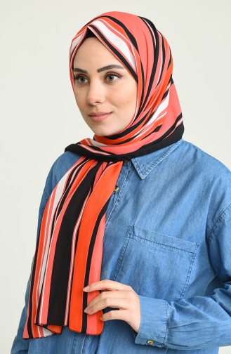 Krep Şal 5499-01 Mercan