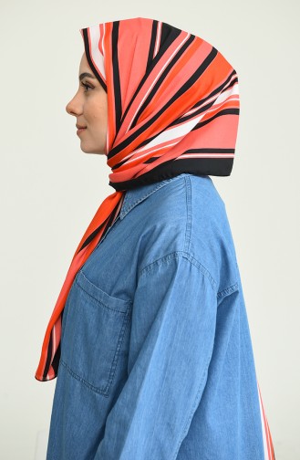 Krep Şal 5499-01 Mercan
