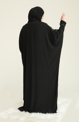 Oyya Robe de Prière en Coton Anti-transpirant 238414-02 Noir Couleur Or 238414-02