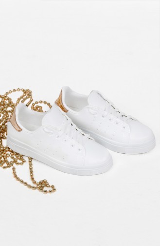 White Sport Shoes 0310-03