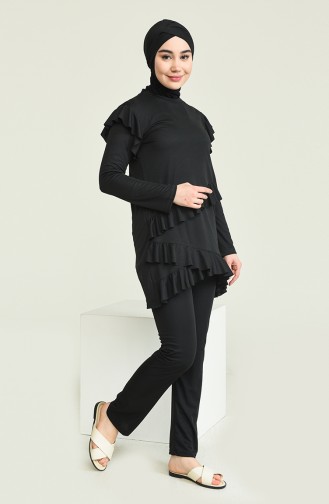 Black Modest Swimwear 2208-01