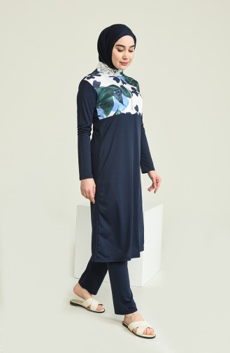 Navy Blue Swimsuit Hijab 2213-01