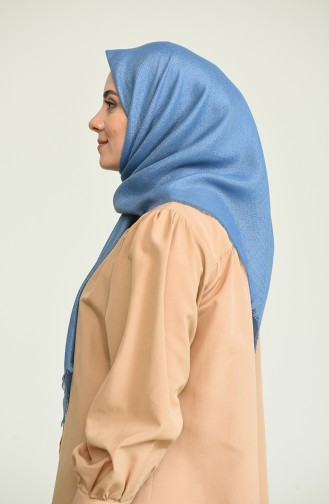 Simli Abiye Eşarp 13162-16 Mavi