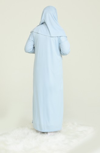 Çantalı Namaz Elbisesi 4486A-11 Bebek Mavisi