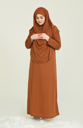 Tobacco Brown Praying Dress 4486A-12