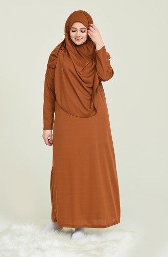 Tobacco Brown Praying Dress 4486A-12