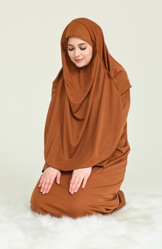 Tobacco Brown Praying Dress 4486A-12