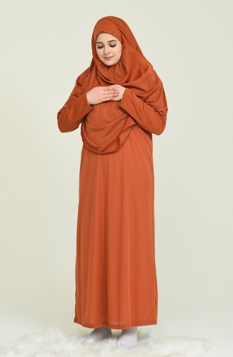 Brick Red Prayer Dress 4486A-13