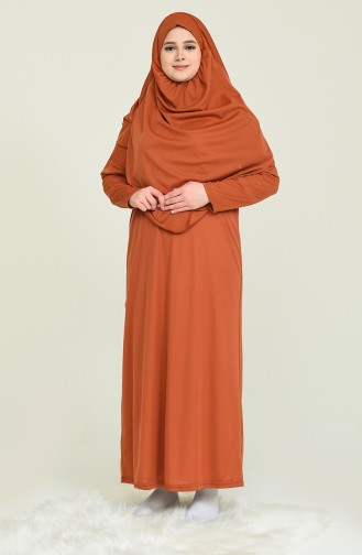 Brick Red Prayer Dress 4486A-13