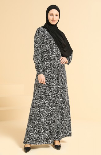 Black Hijab Dress 3302-01